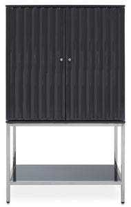 Genoa Grey Gloss Finish Cabinet