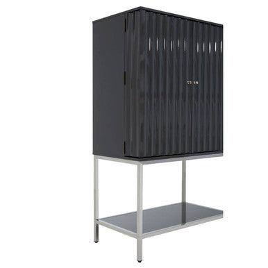 Genoa Grey Gloss Finish Cabinet