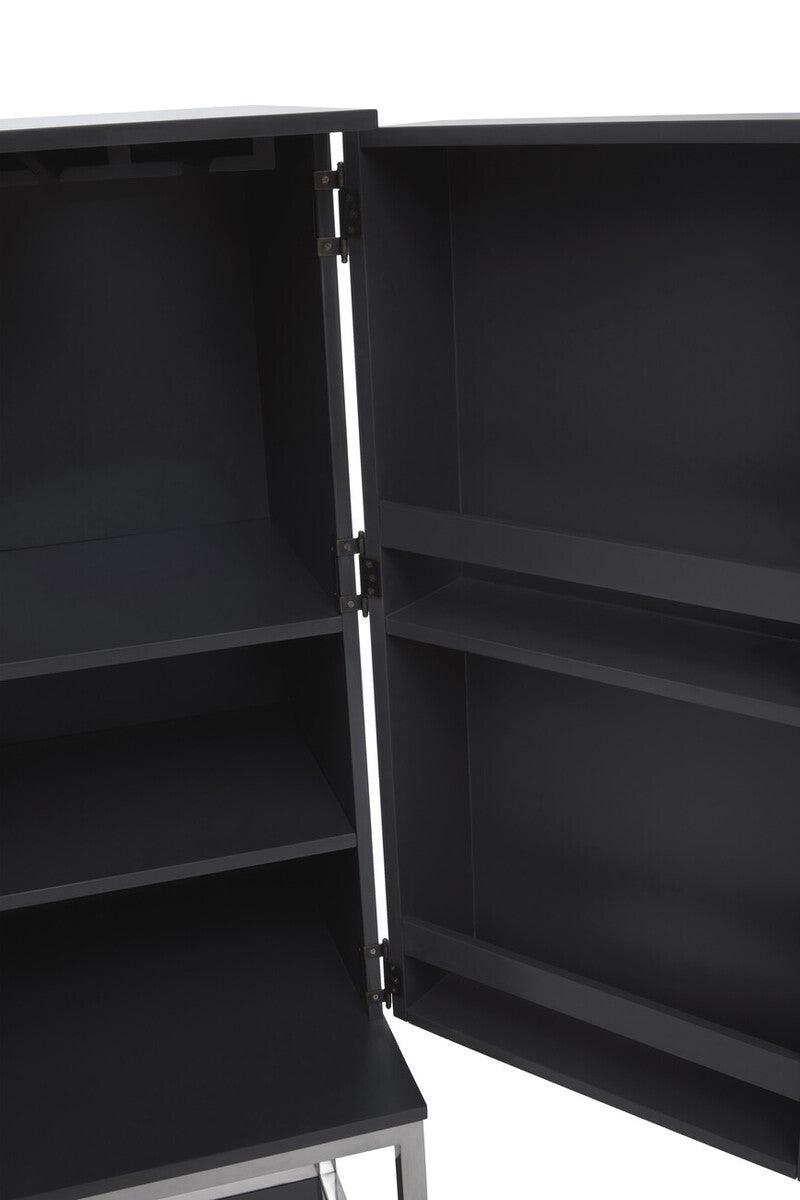 Genoa Grey Gloss Finish Cabinet