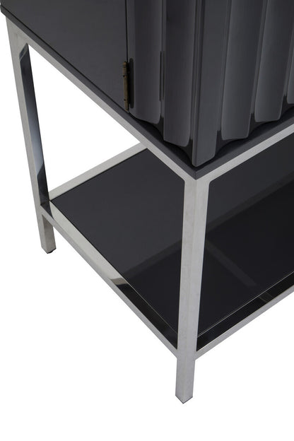 Genoa Grey Gloss Finish Cabinet