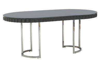 Genoa Grey Hi Gloss Dining Table