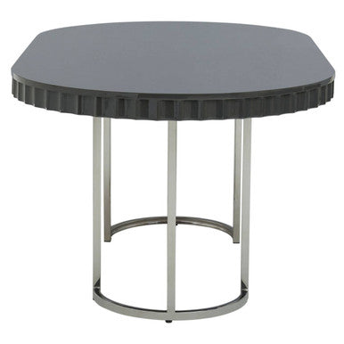 Genoa Grey Hi Gloss Dining Table