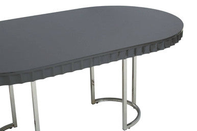 Genoa Grey Hi Gloss Dining Table
