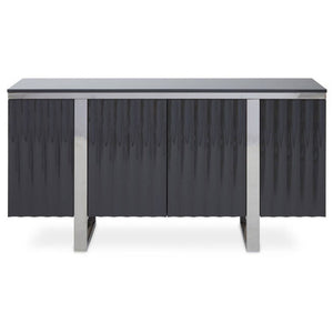 Genoa Four Door Hi Gloss Grey Sideboard