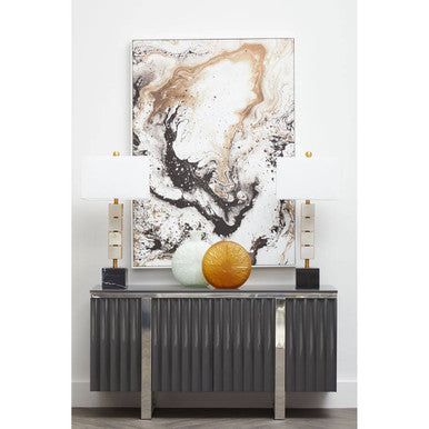 Genoa Four Door Hi Gloss Grey Sideboard