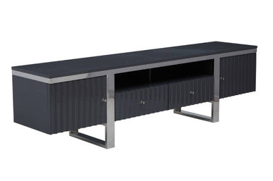 Genoa Hi Gloss Grey Media Unit