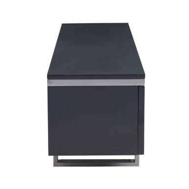 Genoa Hi Gloss Grey Media Unit