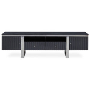 Genoa Hi Gloss Grey Media Unit