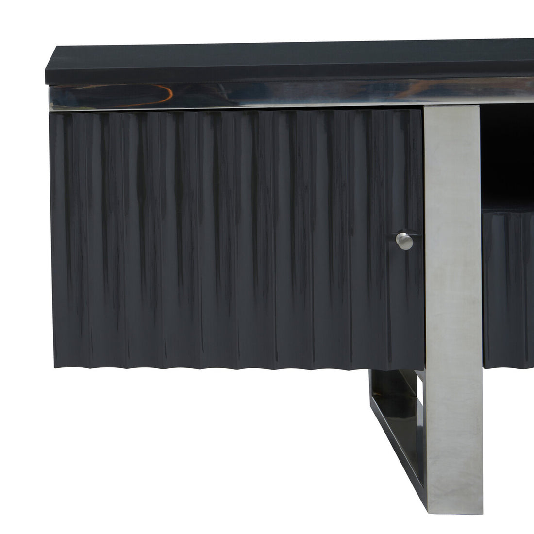 Genoa Hi Gloss Grey Media Unit