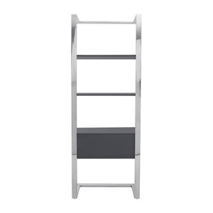 Genoa Grey and Stainless Steel Shelf Unit