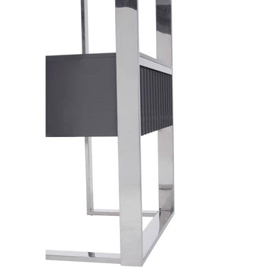 Genoa Hi Gloss Grey Shelf Unit