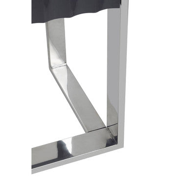 Genoa Grey and Stainless Steel Shelf Unit