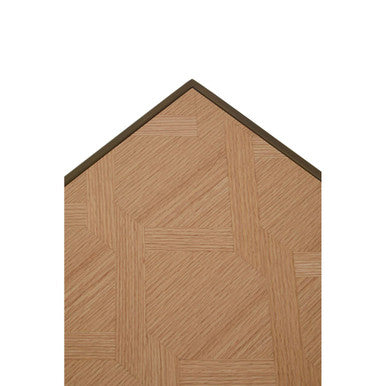 Brown Oak Veneer Top and Brushed Brass Frame Coffee Table, Grenoble