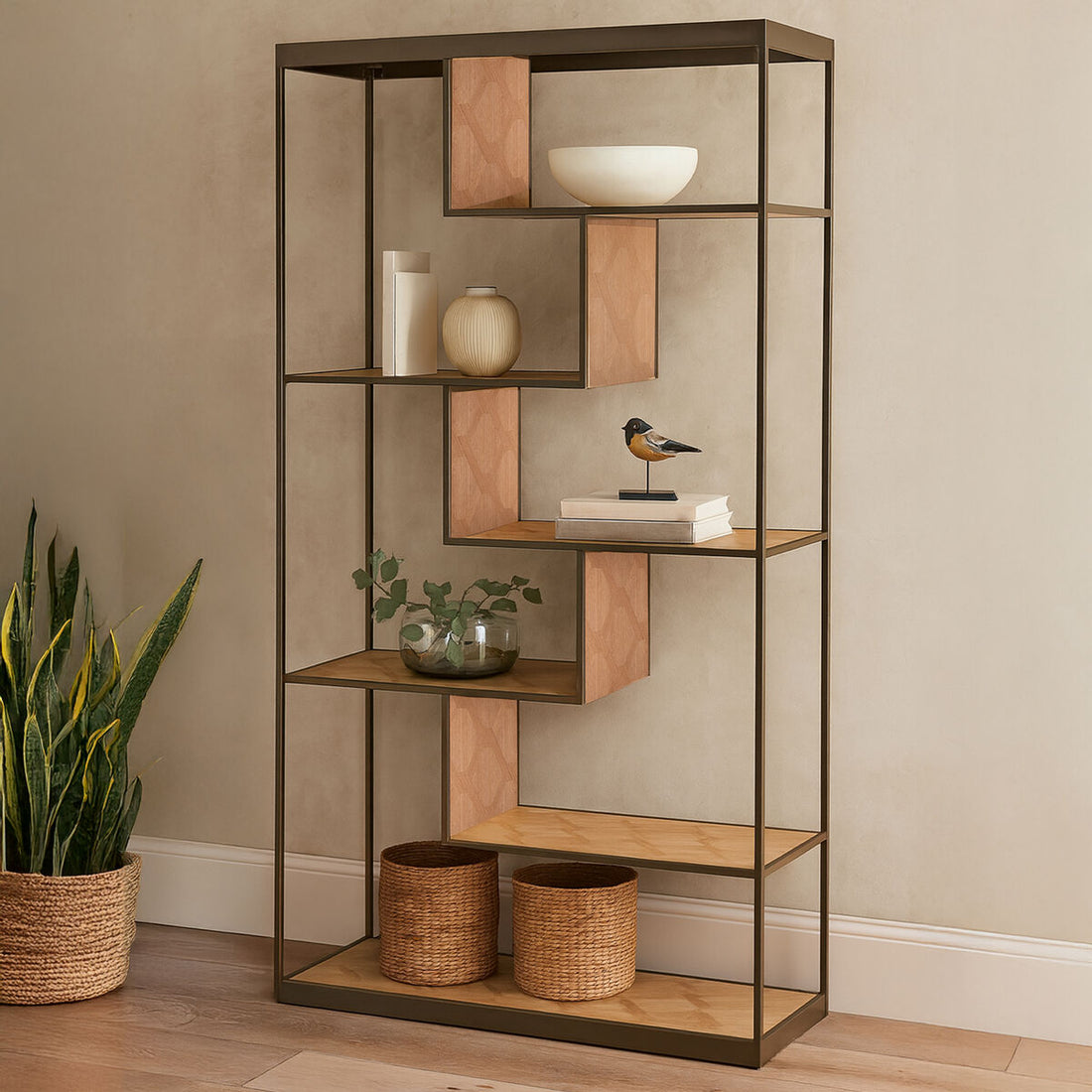 Grenoble Brushed Brass Multi Tier Shelving Unit - Image 3