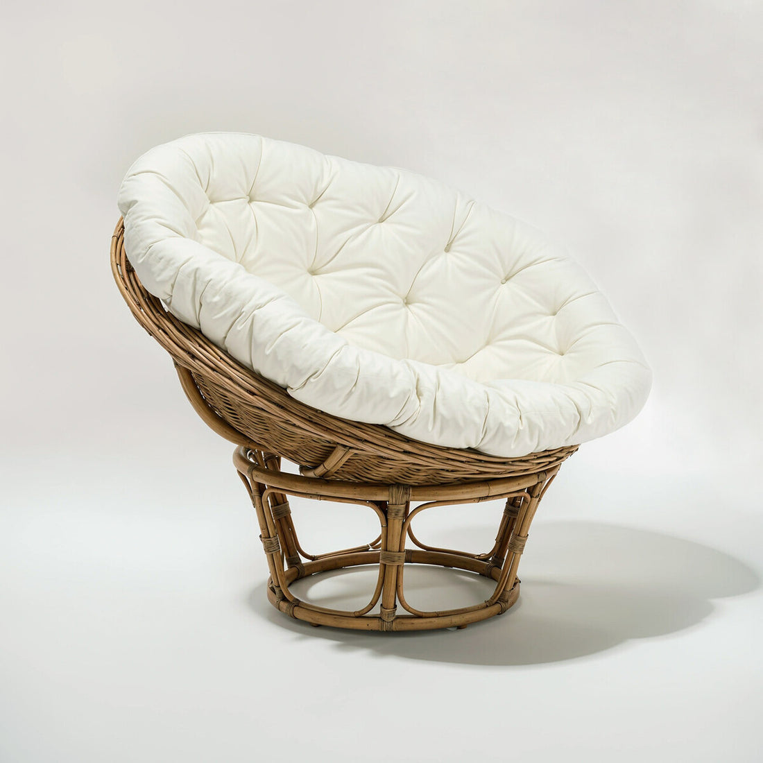 Manado Round Grey Kubu Natural Rattan Chair