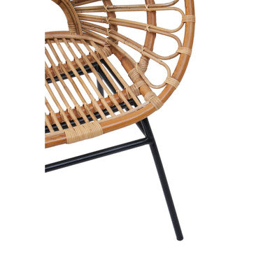 Java Natural Rattan Flared Back Chair