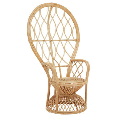 Java Natural Rattan Curved Chair