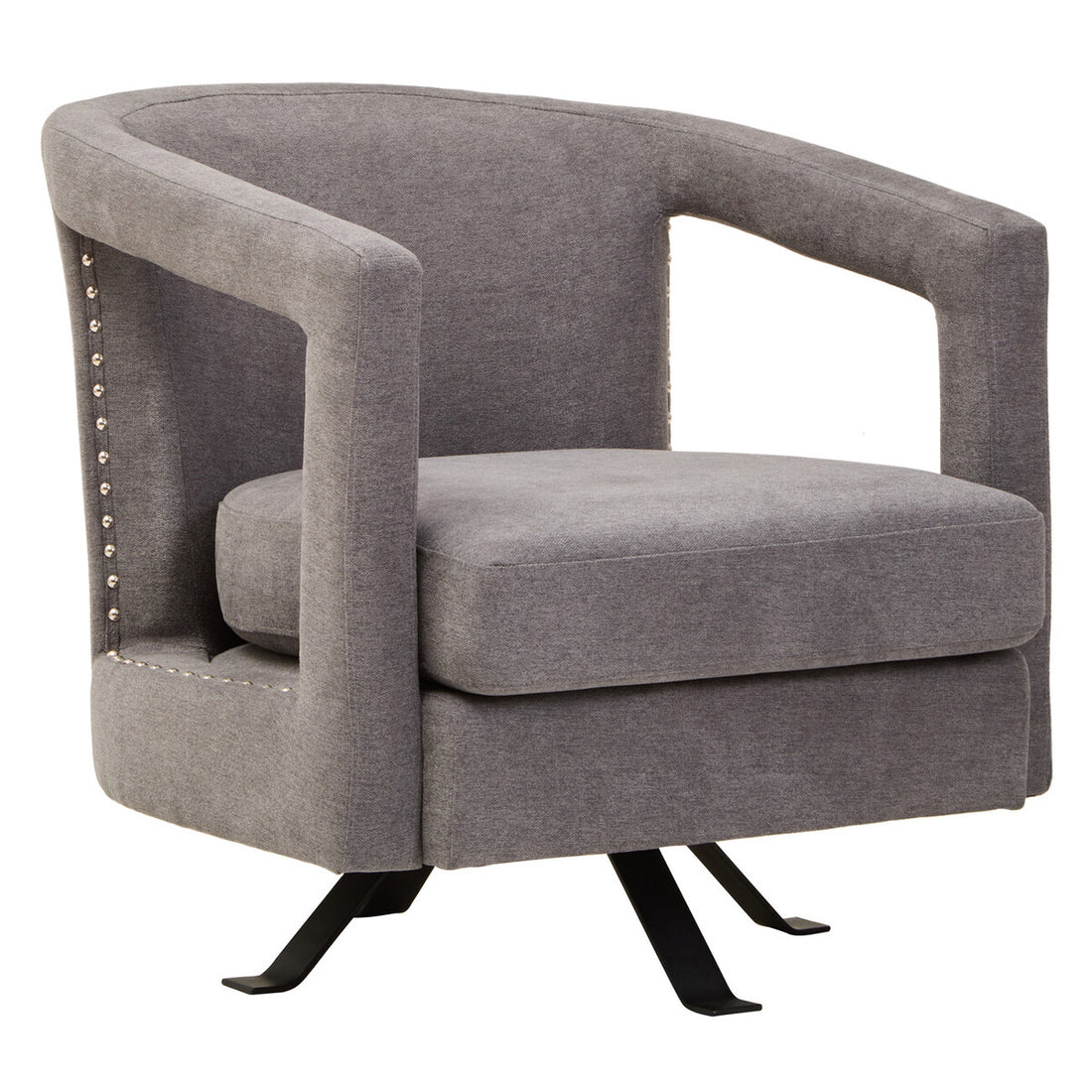 Hestia Ash Velvet Swivel Chair