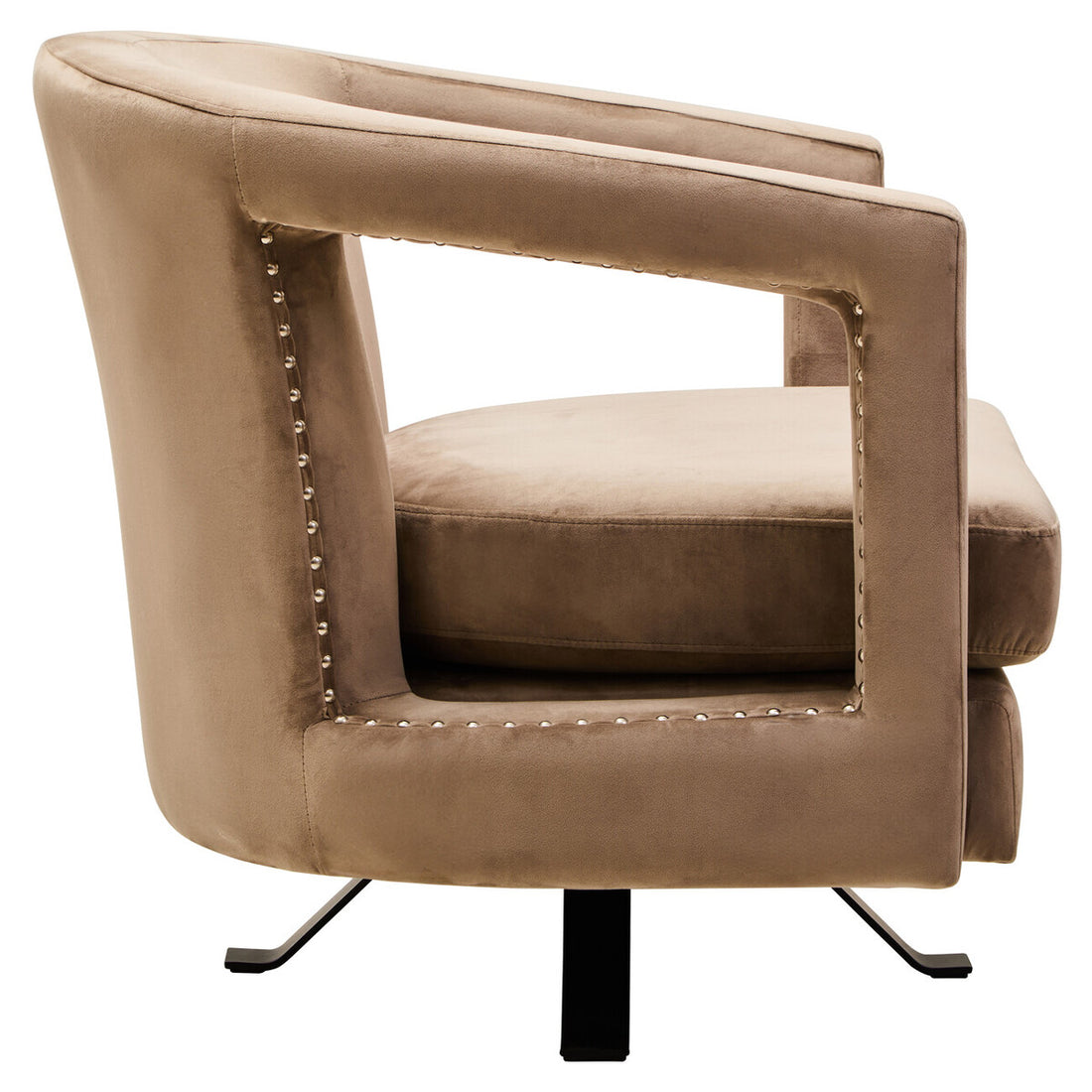 Hestia Mink Velvet Swivel Chair - Image 5