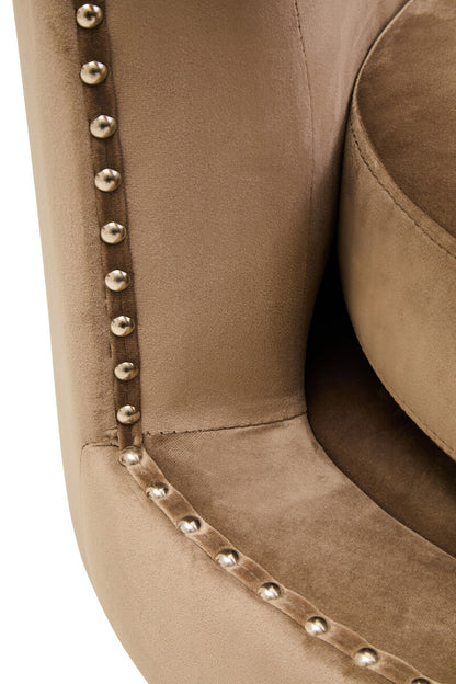 Hestia Mink Velvet Revolving Chair