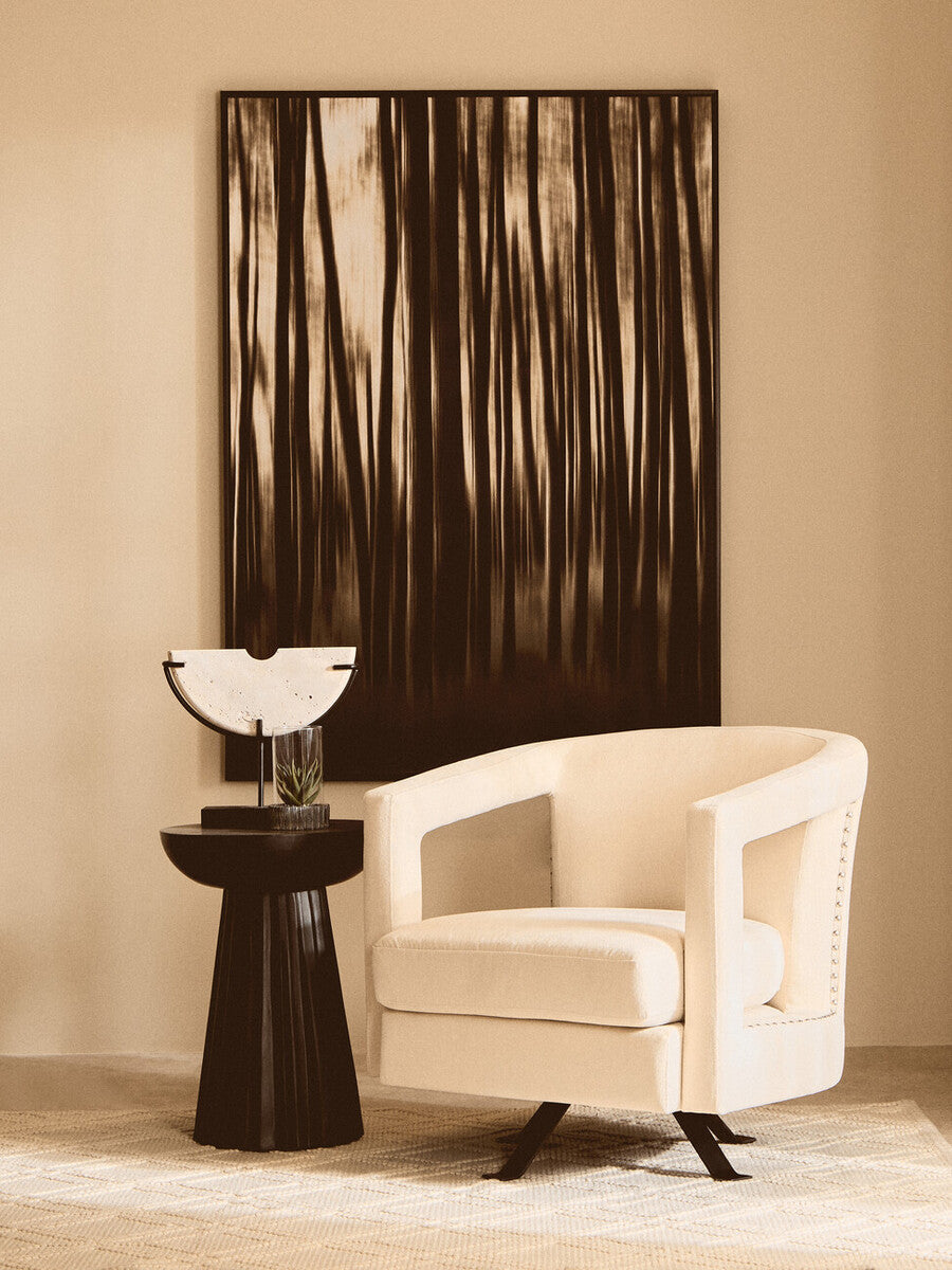 Hestia Beige Velvet Swivel Chair - Image 4