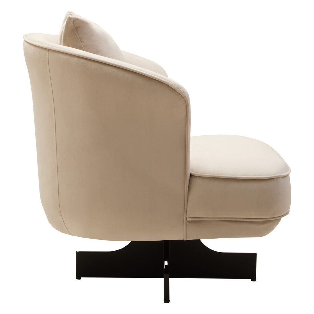 Hale Cream Velvet Swivel Chair - Image 6