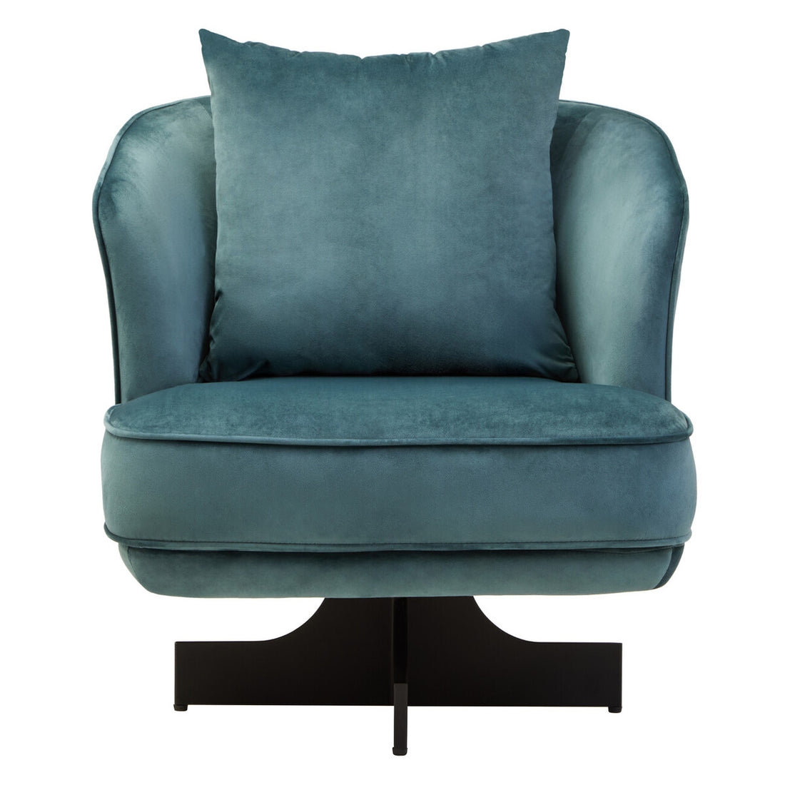 Hale Azure Velvet Revolving Chair