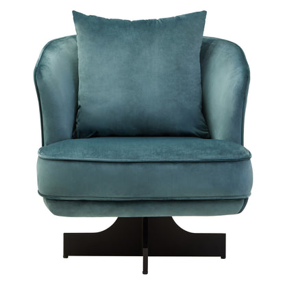 Hale Azure Velvet Revolving Chair