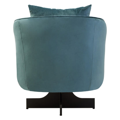 Hale Azure Velvet Revolving Chair