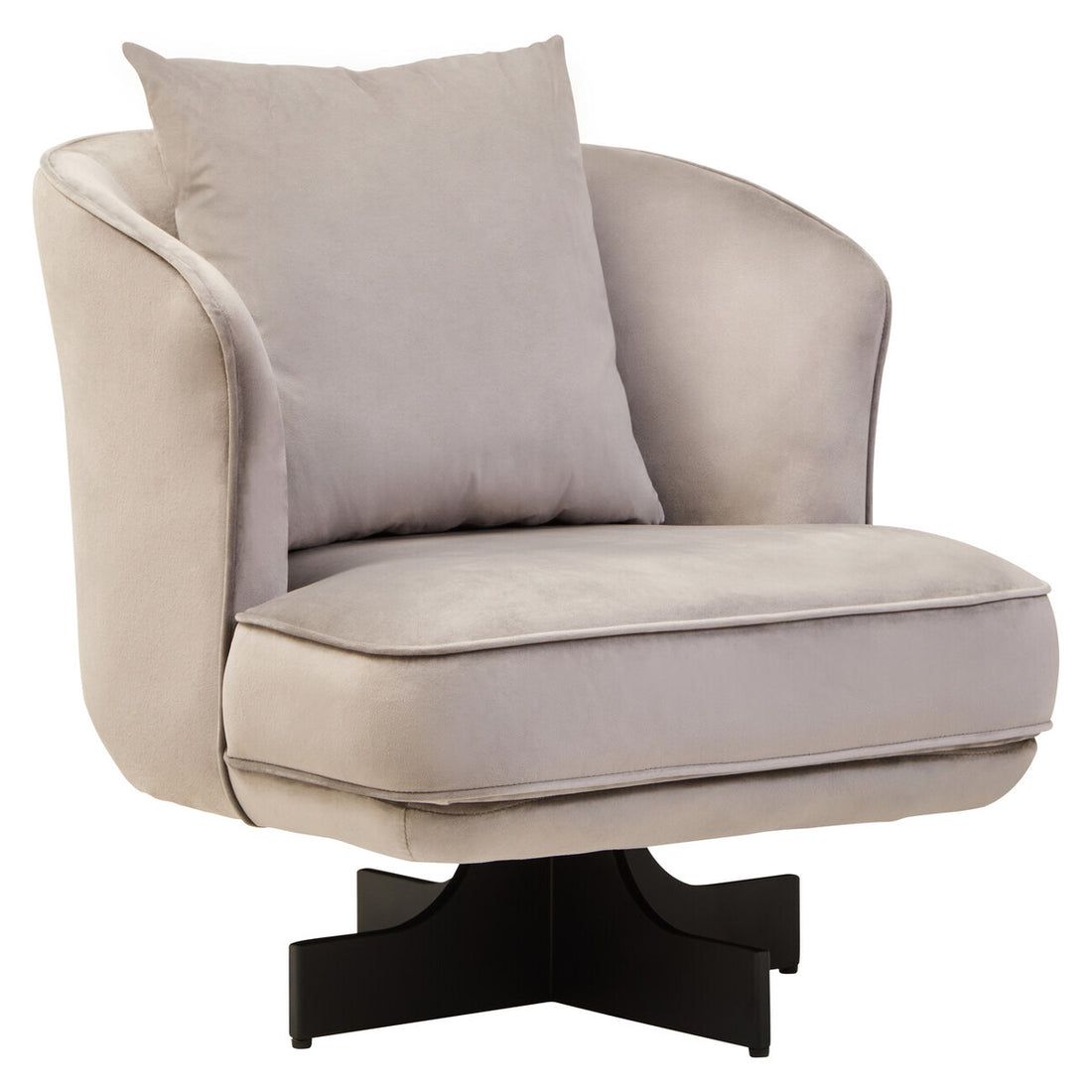 Hale Grey Velvet Revolving Chair