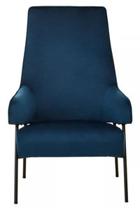 Henia Blue Velvet Chair