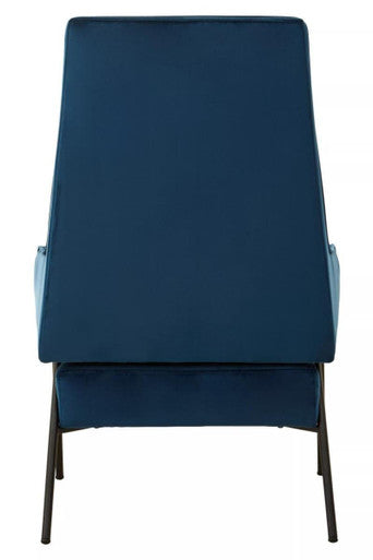 Henia Blue Velvet Chair - Image 4