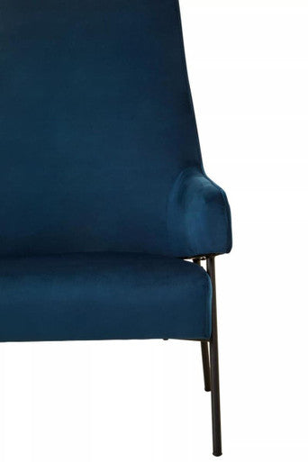 Henia Blue Velvet Chair - Image 5