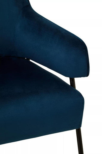 Henia Blue Velvet Chair