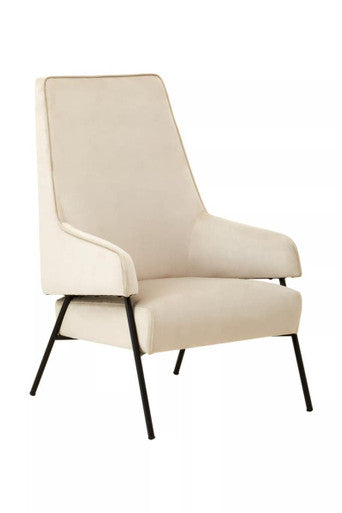 Henia Cream Velvet Chair