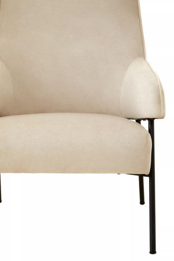 Henia Cream Velvet Chair - Image 5