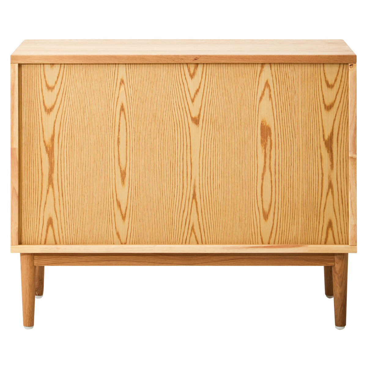 Lyon Rattan and Oak Wood Chest of Two Drawers