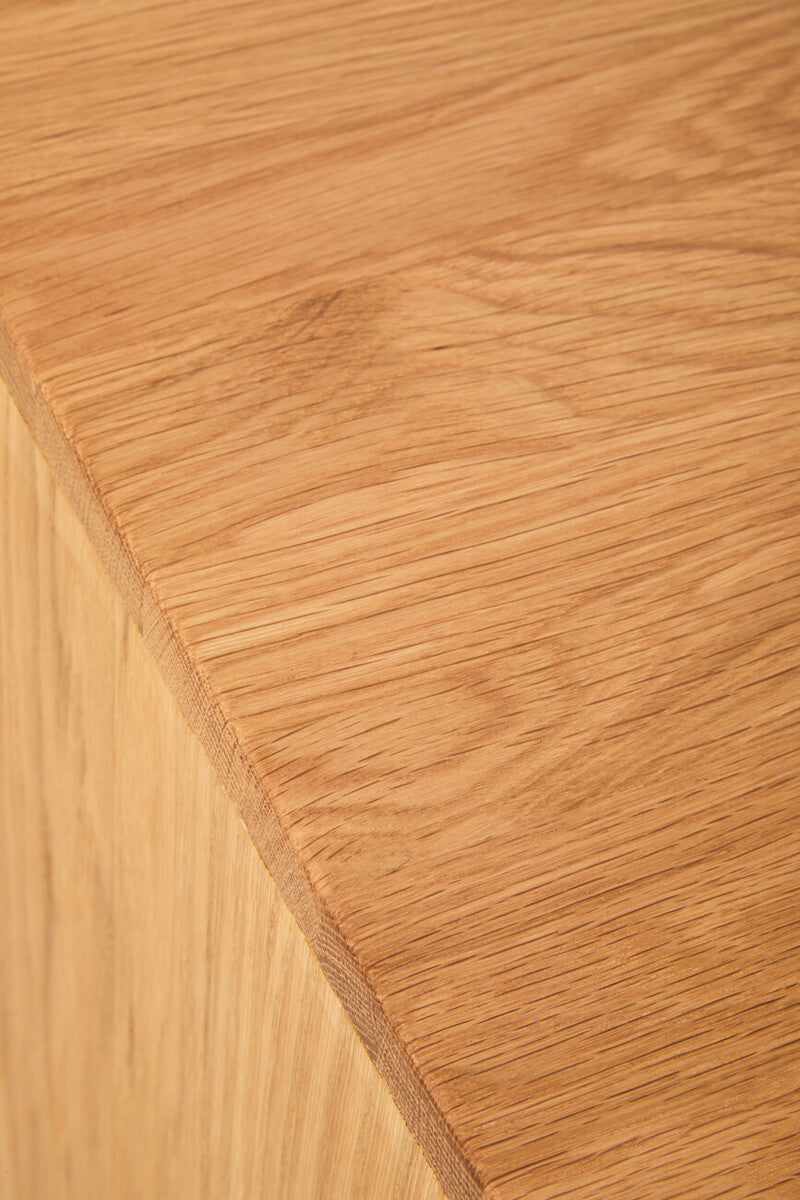 Lyon Rattan and Oak Wood Chest of Two Drawers