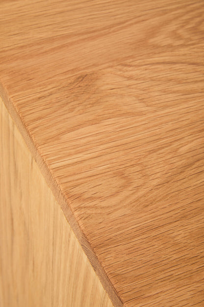 Lyon Rattan and Oak Wood Chest of Two Drawers