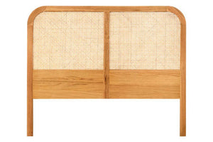Lyon Natural Rattan And Oak Double Bed Headboard