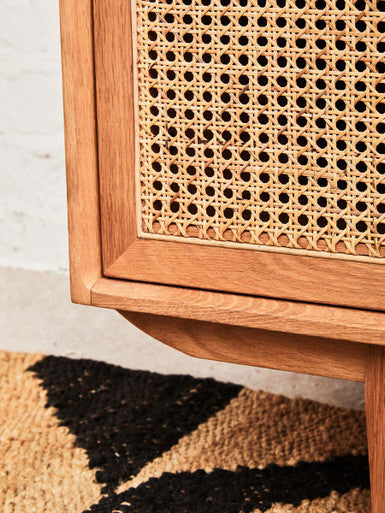 Lyon Rattan and Oak Wood 4 Door Sideboard - Image 10