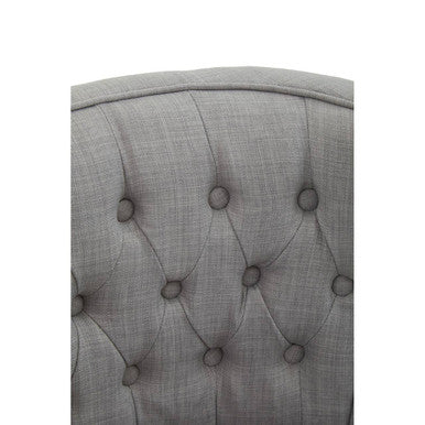 Parkside Grey Fabric Curved Dining Chair - Image 8