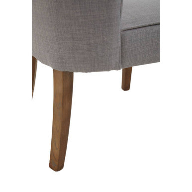 Parkside Grey Fabric Curved Dining Chair - Image 9