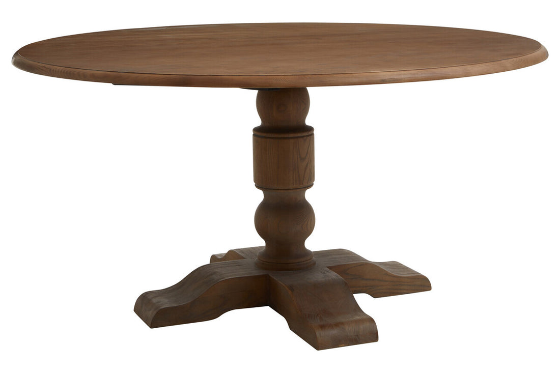 Parkside Dark Oak Wood Round Dining Table