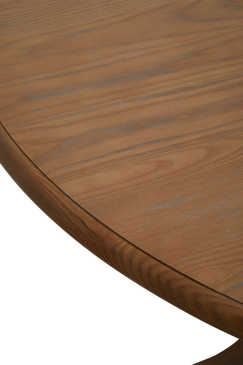 Parkside Dark Oak Wood Round Dining Table