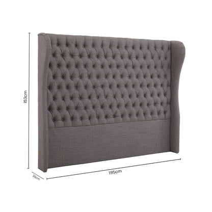 Parkside Grey Super Kingsize Headboard