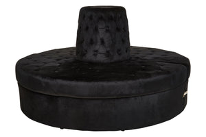 Black Velvet Modular Round Sofa, Hartford