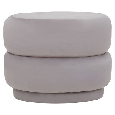 Stack of three gray cylindrical objects on a white background