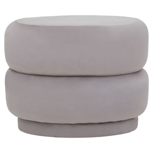 Hartford Mink Velvet Oval Pouffe