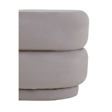 Hartford Mink Velvet Oval Pouffe - Image 5